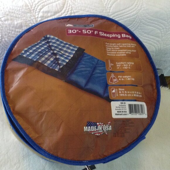 Ozark Trail, 30-50 Degree Sleeping Bag, Used Once; Camping, Boyhood, Scouts, - Picture 3 of 4